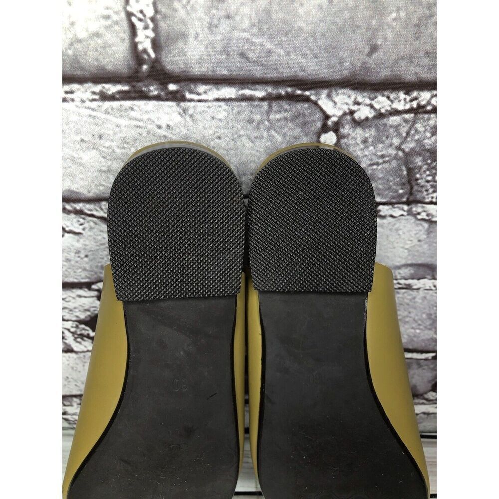 Antonio Miguel Mango Green Leather Center Cut Mules Flats Women Sz 5M US/35EU - Picture 13 of 16